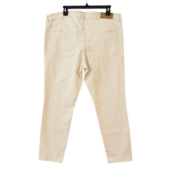 H&M Mama Off-White Maternity Slim Ankle Jeans Size Large - Picture 4 of 11